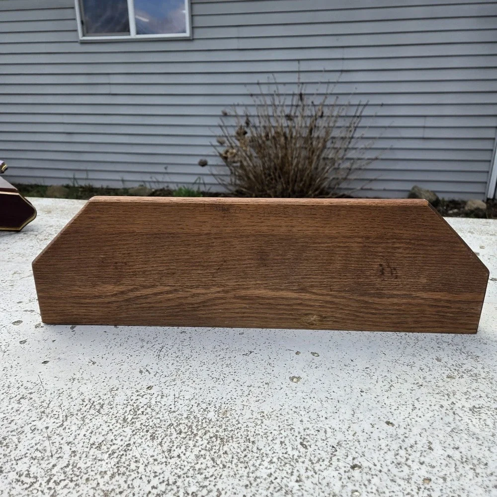 Handmade Solid Wood Wall Shelf Coat Rack 3 Pegs 20